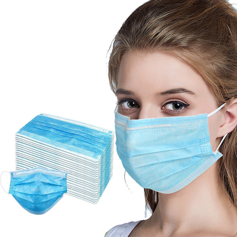 Bleu masque protecteur jetable de 3 plis/masque jetable de bouche avec Earloop fournisseur